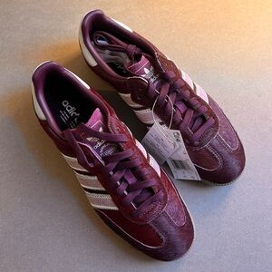 Adidas NWT Pony Hair + Suede Women’s Samba OG | Sand Strata/Maroon/Warm Clay | 9